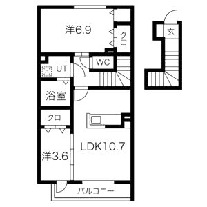フェーブ千代が丘の間取り図