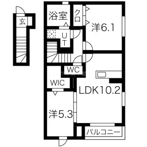 フェーブ千代が丘の間取り図