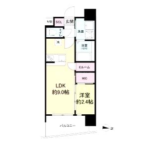 セレニテ天六リアンの間取り図