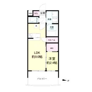 セレニテ天六リアンの間取り図