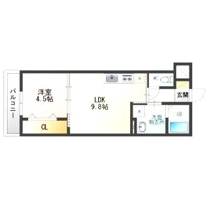 ラビエベール吹田岸辺の間取り図