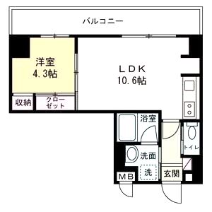 GLANZ高尾町の間取り図