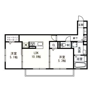 クレール田宮 住居の間取り図