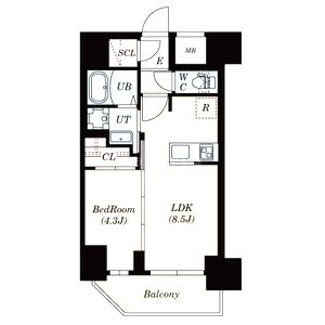 セレニテ本町リアンの間取り図
