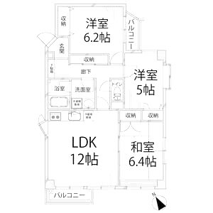 恵美酒Gマンションの間取り図