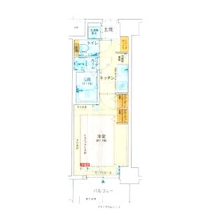 レジュールアッシュ梅田レジデンスの間取り図