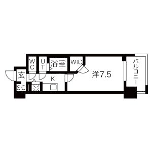 ワールドアイ難波南PORTAの間取り図