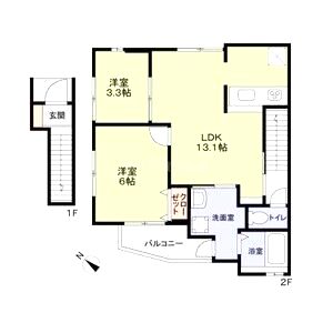 プレミアムスイート岸和田駅前の間取り図
