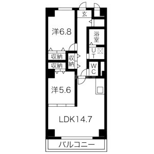 グランソルY&Dの間取り図