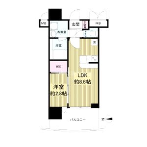 セレニテ中崎町リアンの間取り図