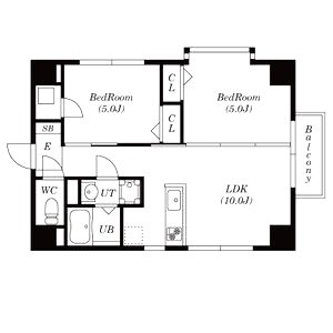 AM夕陽丘セカンドの間取り図