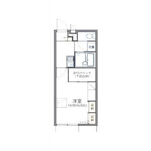 レオパレスル シエル ブルーの間取り図