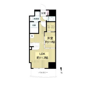 セレニテ堺筋本町リアンの間取り図
