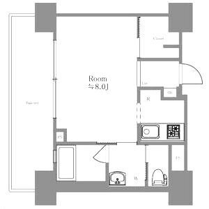 レジュールアッシュ梅田WESTの間取り図