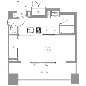 レジュールアッシュ梅田WESTの間取り図