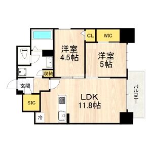 ルフォンプログレ新町の間取り図