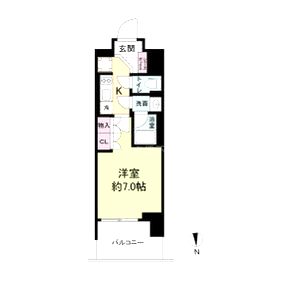 ルネフラッツ谷町四丁目の間取り図