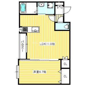 Villa Chaton 高丸(ネコと私の家)の間取り図