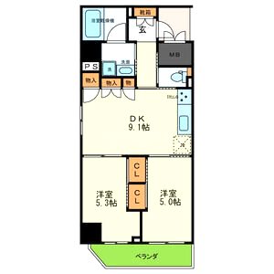 JINEVER上本町の間取り図