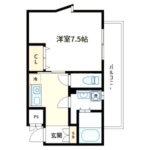 ラシーヌ玉造の間取り図