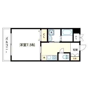 ラシーヌ玉造の間取り図
