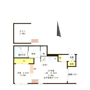 Cedar houseの間取り図