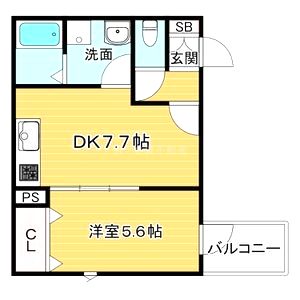 Oak岸辺の間取り図