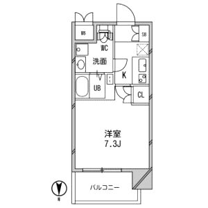 アスリート江坂II番館の間取り図