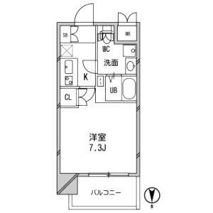 アスリート江坂II番館の間取り図