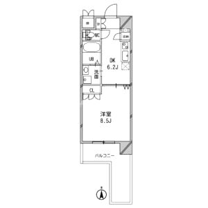 アスリート江坂II番館の間取り図