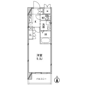 アスリート江坂II番館の間取り図