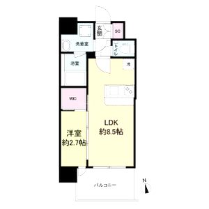 セレニテ福島プリエの間取り図