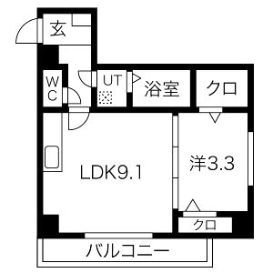 リップル南森町の間取り図