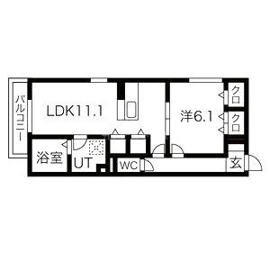 フェーブ島上の間取り図