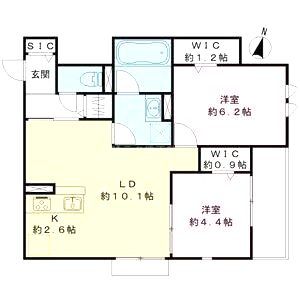 西町ハイツの間取り図