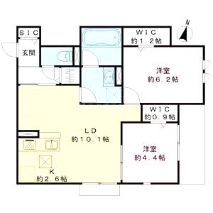 西町ハイツの間取り図