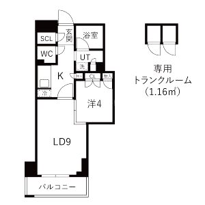 ブランズ大阪松屋町の間取り図