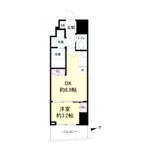 セレニテ難波プリエの間取り図