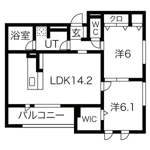 クレリア B棟の間取り図