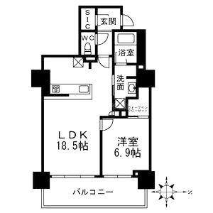 大阪福島タワーの間取り図