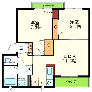 Casa femの間取り図