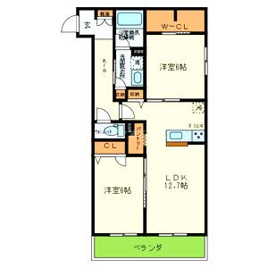 シャーメゾン加茂の間取り図
