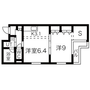 アンダンテ烏丸七条の間取り図