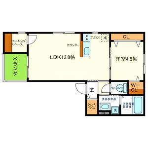 ドムスウエストの間取り図