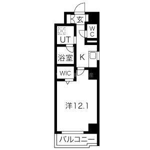 エレメント西田辺の間取り図