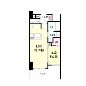 セレニテ桜川駅前プリエの間取り図