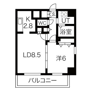 エストーネ野田阪神の間取り図