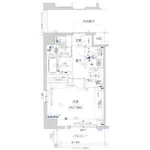 エストーネ野田阪神の間取り図