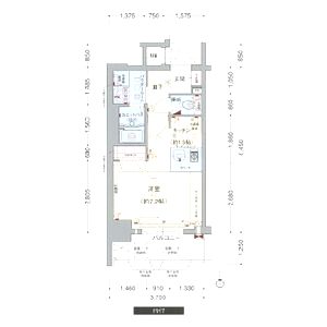 プレサンス天神橋ディオレの間取り図