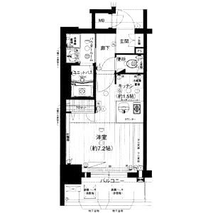 プレサンス天神橋ディオレの間取り図